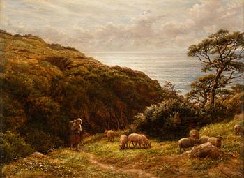 James Thomas Linnell, oil on panel, signed and dated 1875.