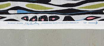 TYG, bomull/lin, " Bulbous" Stig Lindberg. Ljungberg Factory. Ca 299 x 151 cm.