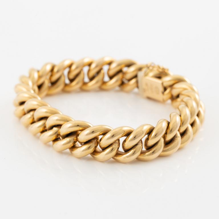 Armband 18K guld pansarlänk.