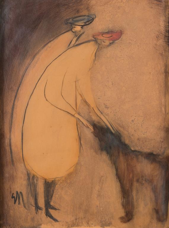 Elvi Maarni, sekatekniikka, signeerattu.