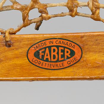 Snowshoes, a pair, Faber, Loretteville, Quebec, Canada, mid-20th century.