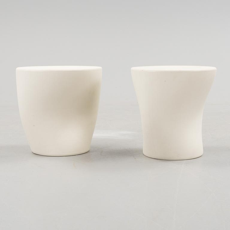 A pair of "Tokyo Pop small table / stool" by Tokujin Yoshioka for Driade.