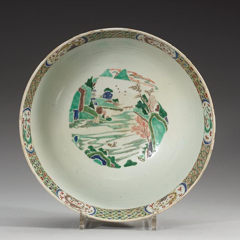 BÅLSKÅL, porslin. Qing dynastin, Kangxi (1662-1722).