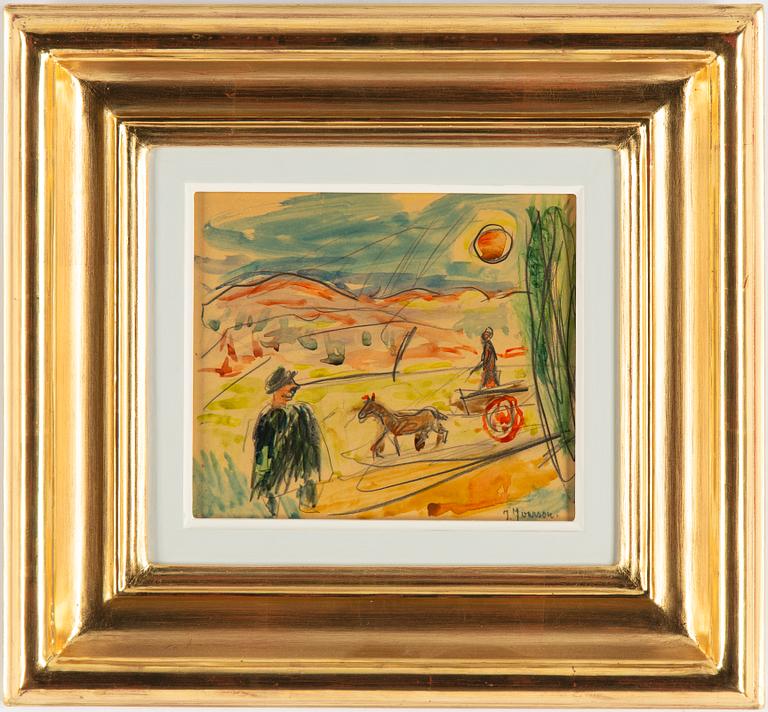 Ivan Ivarson, mixed media, signed.