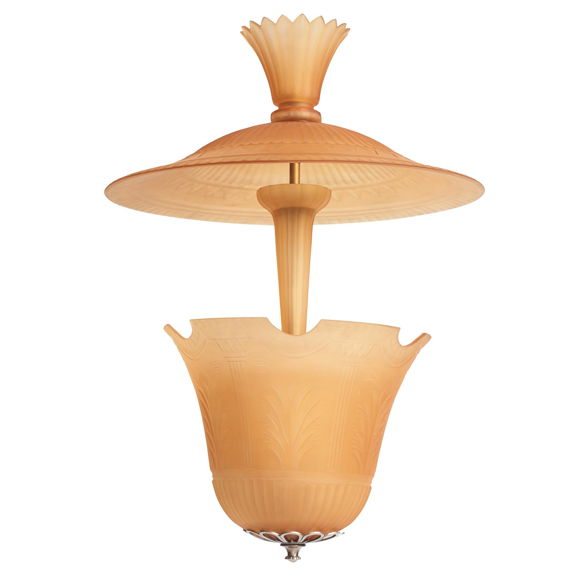 Edward Hald, a chandelier model "HD 55", Orrefors, ca 1928.