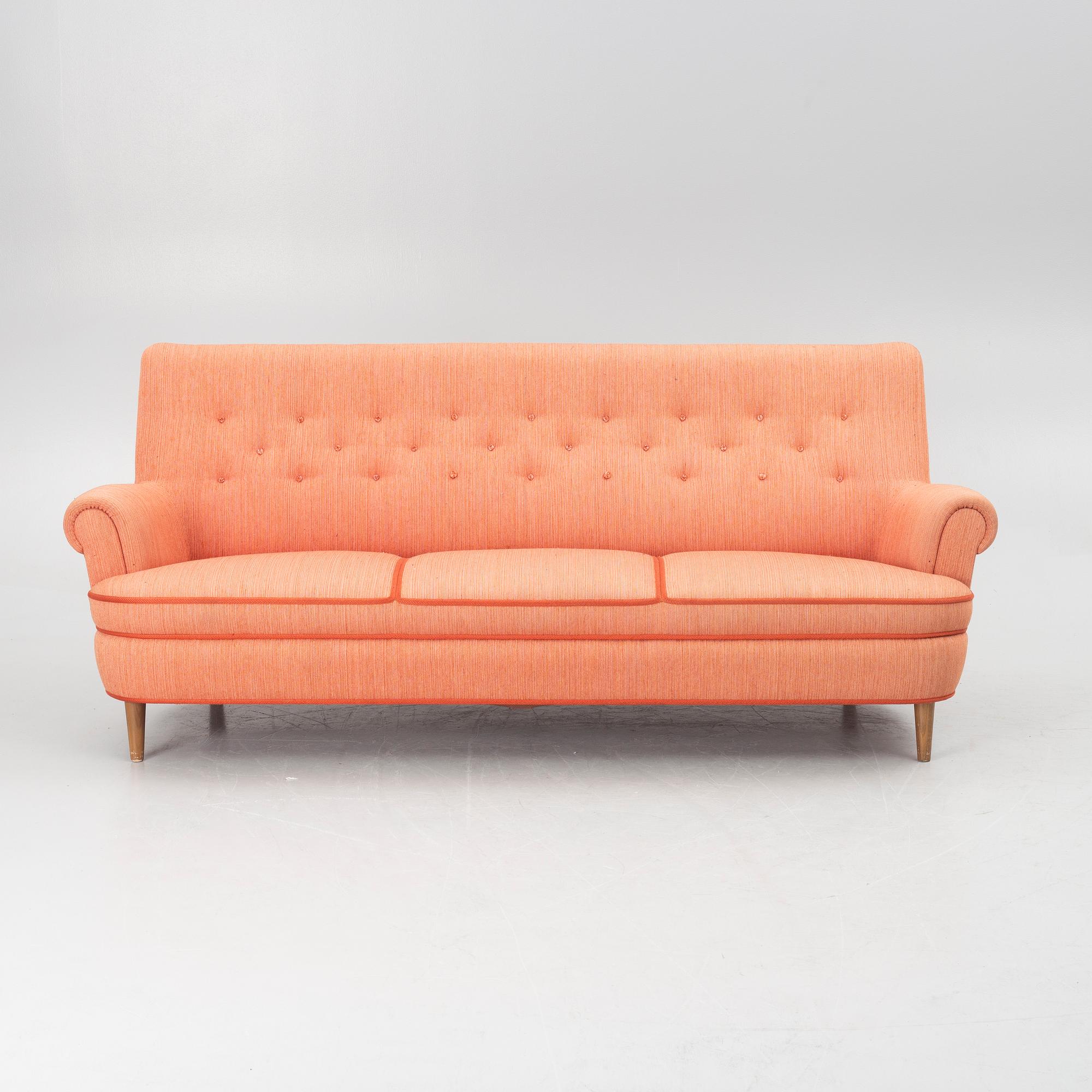 Carl Malmsten, a 'Hemmakväll' sofa, AB O.H. Sjögren, Tranås, late 20th century.
