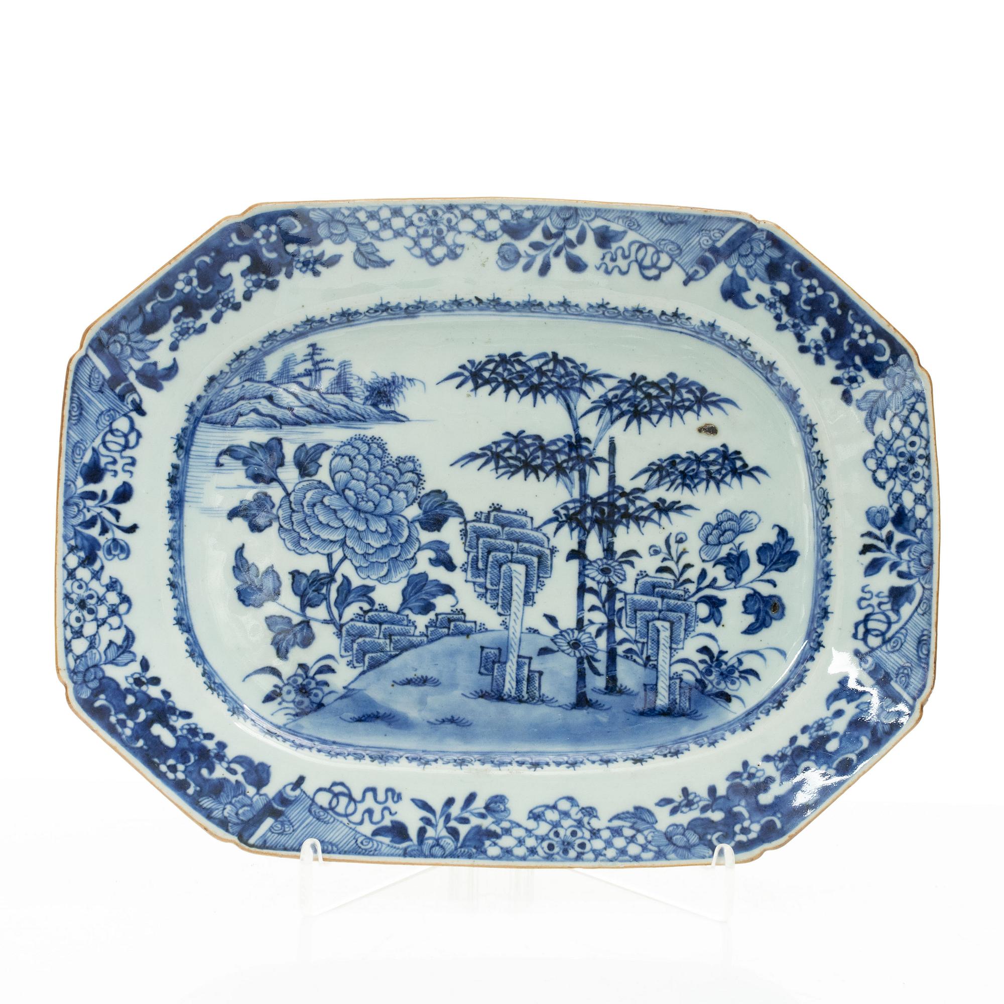 Stekfat, kompaniporslin, Kina, Qingdynastin, Qianlong (1736-95).