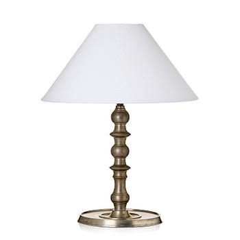 180. Estrid Ericson, a rare pewter table lamp model "A 87", Firma Svenskt Tenn, Stockholm, 1927.
