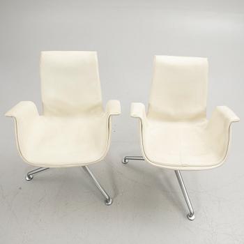 Preben Fabricius & Jørgen Kastholm, Chairs, a pair, "Tulip 6727", Walter Knoll, 20th century.
