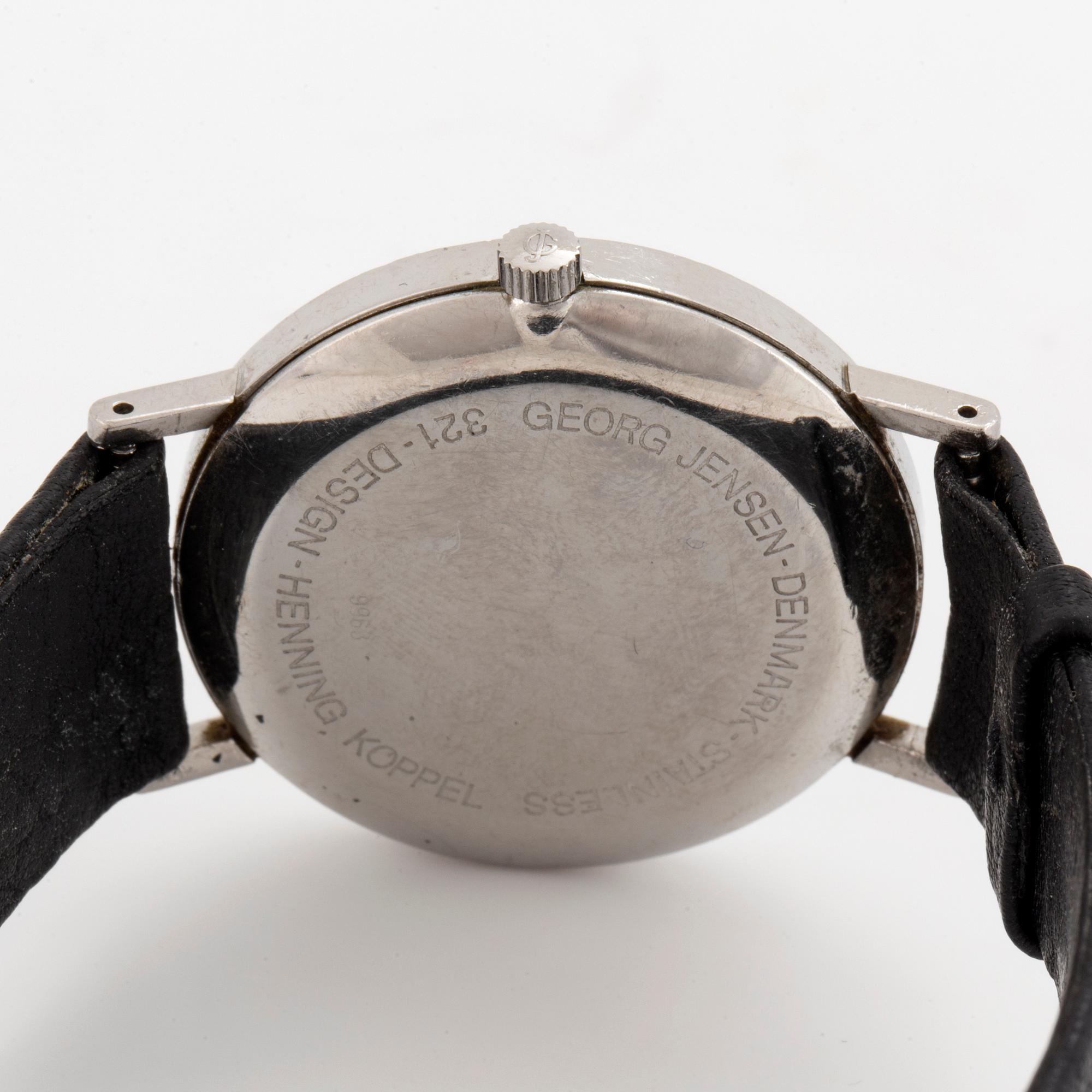 GEORG JENSEN, design Henning Koppel, armbandsur, 32,5 mm.