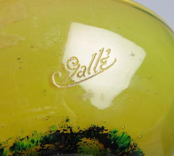 SKÅL, glas, märkt Gallé.