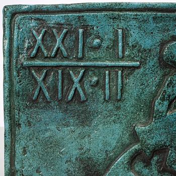 Hans Hedberg, a ceramic wall relief, Biot, France.