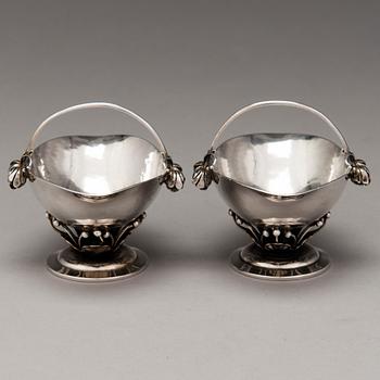 GEORG JENSEN, MALJAPARI, hopeaa, Kööpenhamina, Tanska 1920.