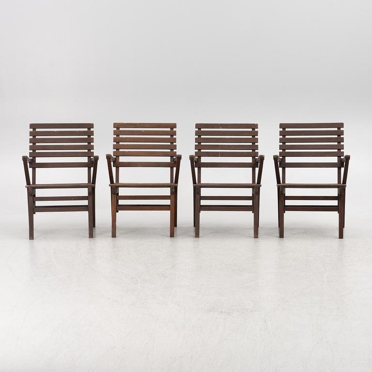 Carl Malmsten, garden chairs, 4 pcs, "Bergshamra".