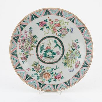 A porcelain dish, Qing dynasty, 19th century.