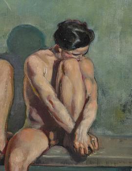 Bror Hillgren, Two youths in a bathhouse.