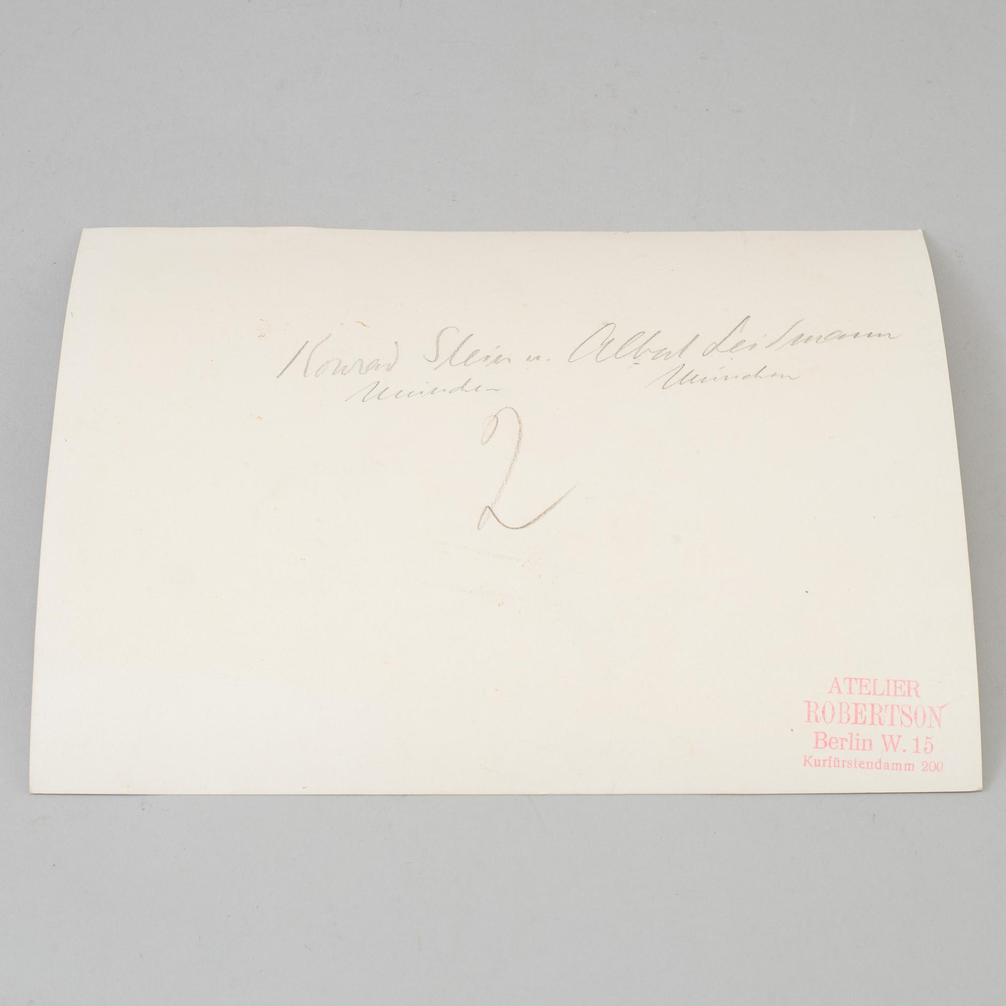 HANS ROBERTSON, gelatin silver print (5) stamped on verso. 1920's/30's. Vintage.