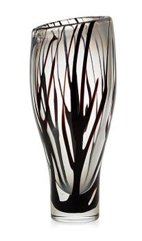 818. A Vicke Lindstrand glass vase, 'Tree in fog', Kosta 1950's.