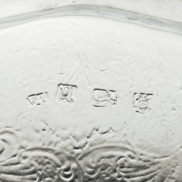 Salver, silver, London, England 1776, William Turton eller Walter Tweedie.