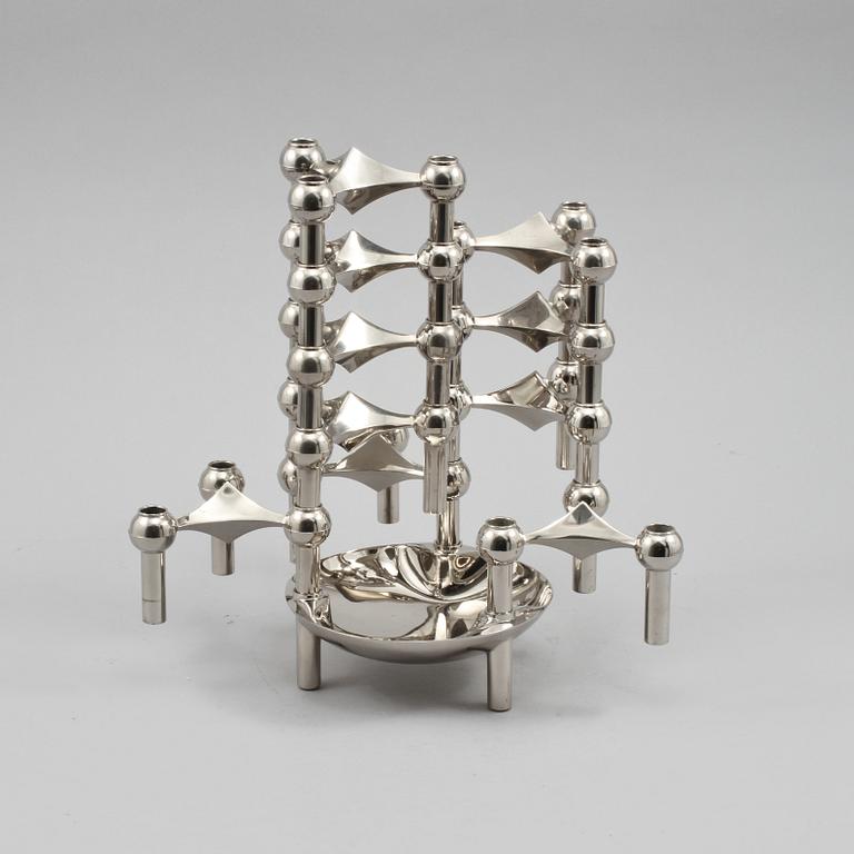 LJUSSTAKAR, 10 st, samt SKÅL, Ceasar Stoffi, Nagel, 1900-talets andra hälft.