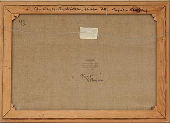 GUSTAV RUDBERG, olja på duk, sign, dat à tergo Hven -74.