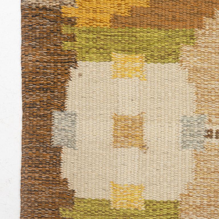 Ingegerd Silow, a flat weave carpet, 'Dellen',  approx. 290 x 190 cm, signed IS.