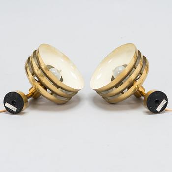 Hans-Agne Jakobsson, a pair of mid-20th century 'V361' wall lights for AB Markaryd.