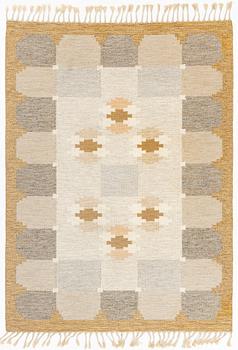 Ingegerd Silow, a flat weave 'Siljan' rug, signed IS, c. 230 x 168 cm.