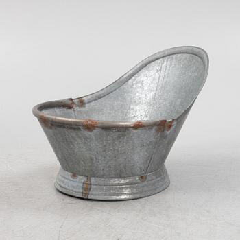 Bathtub, zinc, provenance Lars Norén.