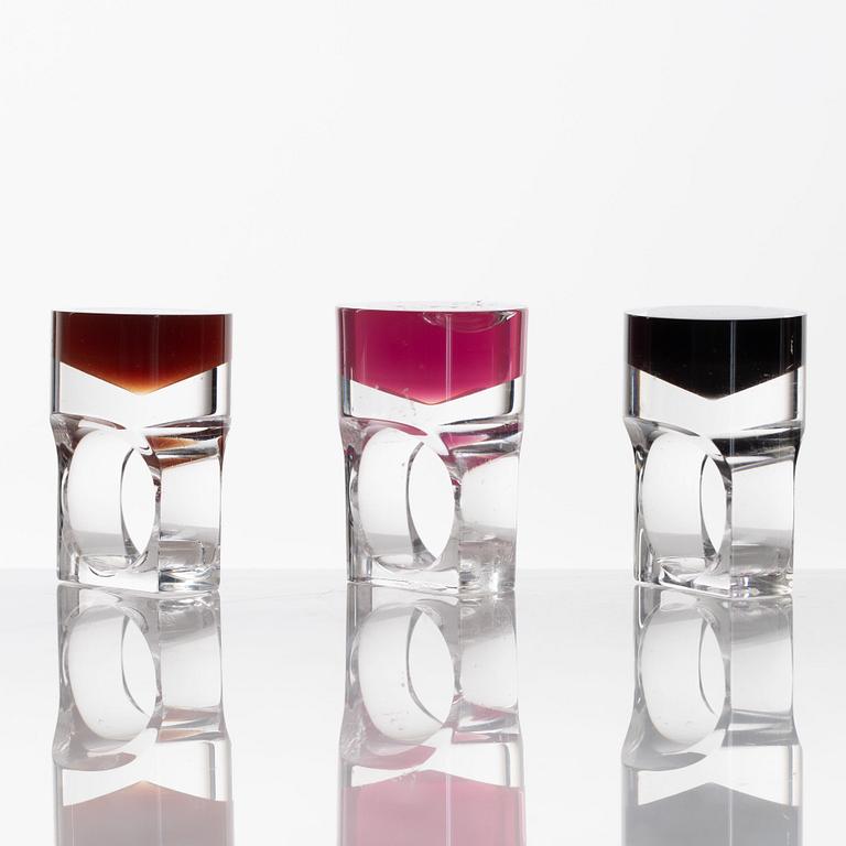 Siv Lagerström, rings, 3 pcs, acrylic plastic. 1970s.