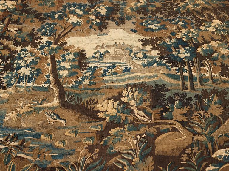 A TAPESTRY, tapestry weave, "a Verdure", ca 268-277 x 264,5-266 cm, Flanders around 1700.