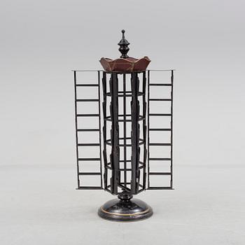 A postcard stand, circa 1900.