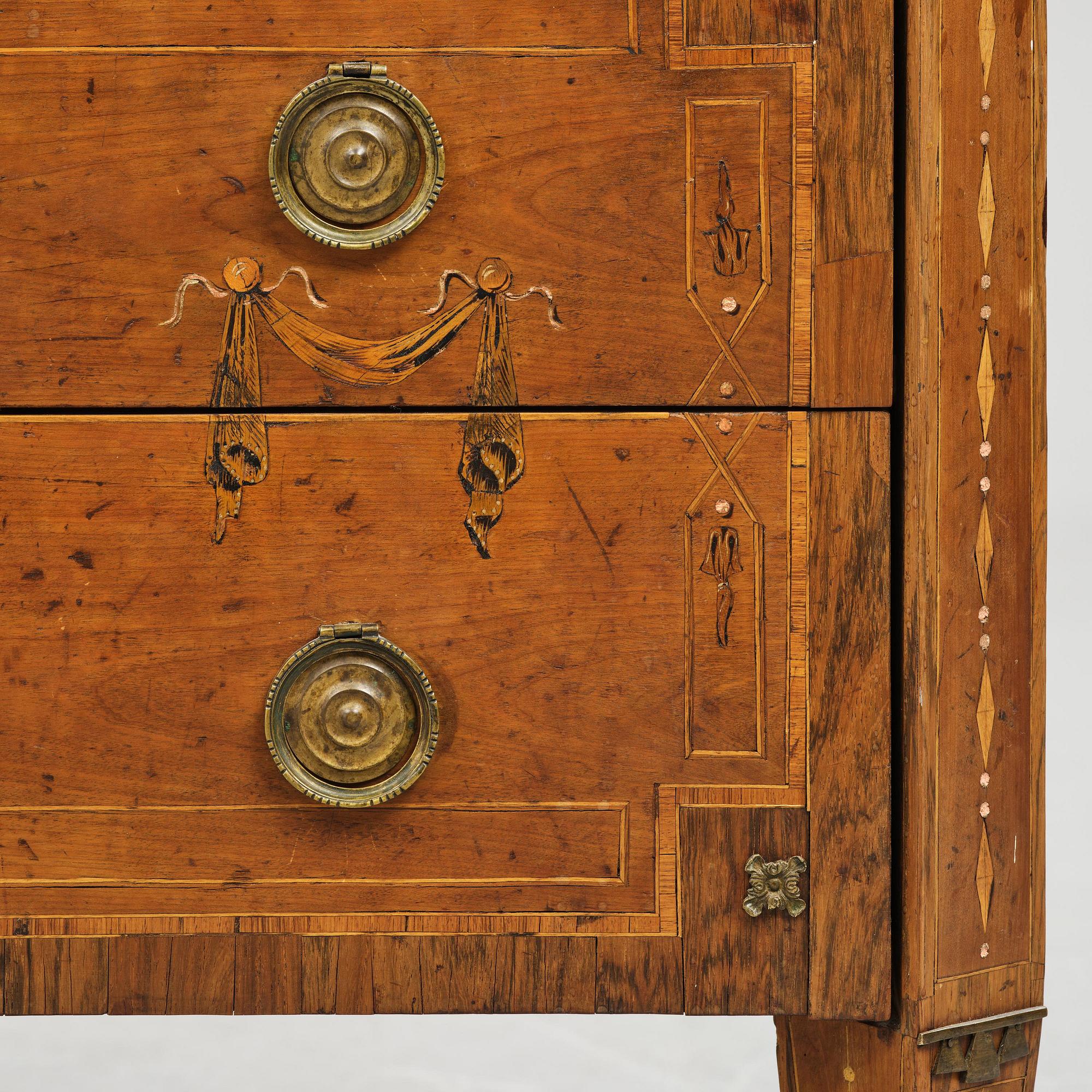A Gustavian marquetry commode by N. P. Stenström (master in Stockholm 1782-90).