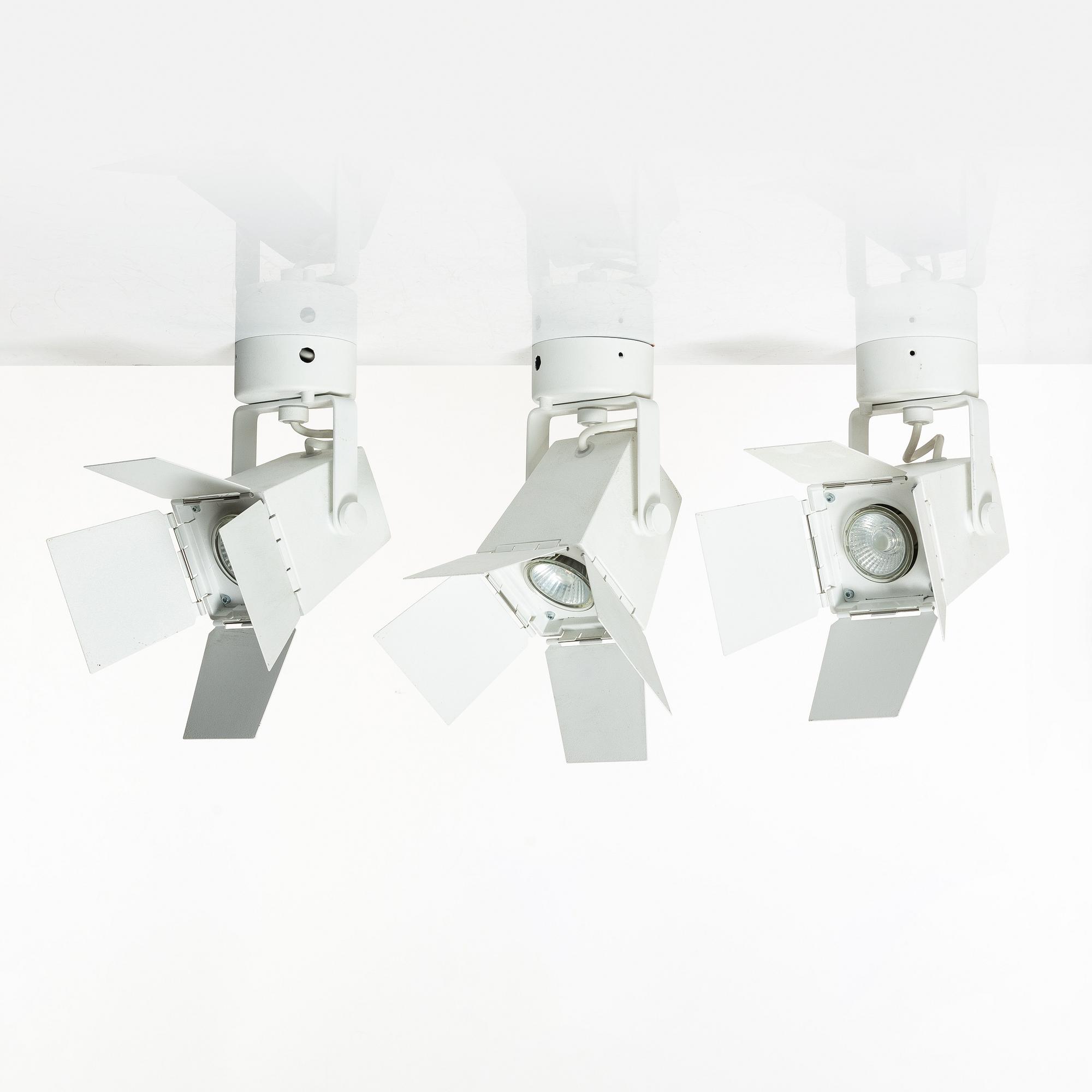 Thomas Bernstrand & Mattias Ståhlbom, a set of three 'Foto' spotlights, 2007.