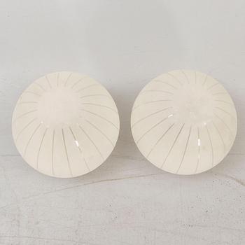 A pair of 1940/50s wall/ceiling lamps.