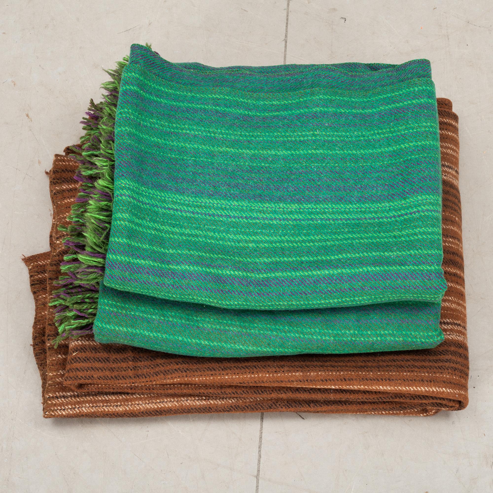 FILTAR / PLÄDAR, 3 ST, ylle, Viola Gråsten, Tidstrand.