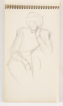 Lotte Laserstein, 4 skissböcker med blyertsteckningar.