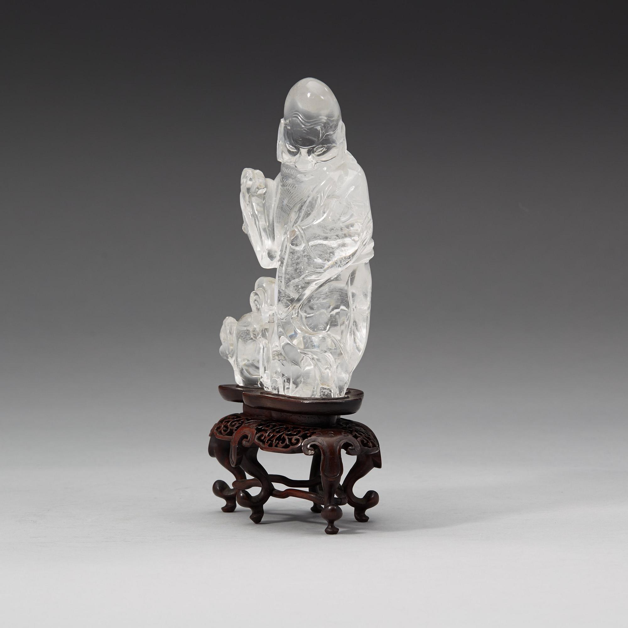 FIGUR, bergkristall. Sen Qing/tidigt 1900-tal.