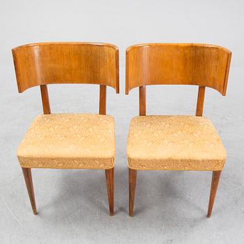 A pair of Swedish Grace klismos chairs, 1930's.