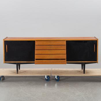 A teak sideboard with black details, by Troeds Sweden, 1960's.