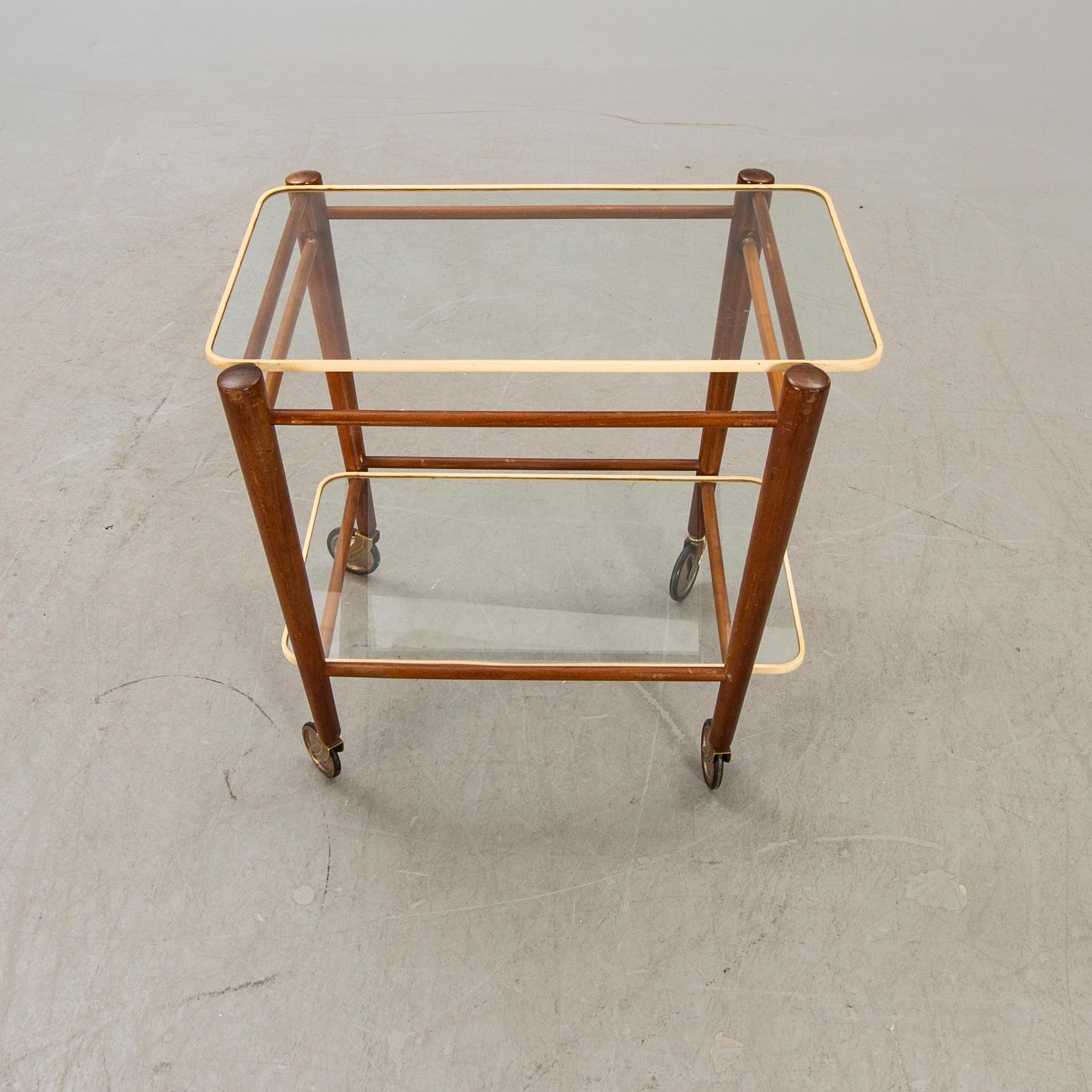Cees Braakman, A mid 1900s teak serving trolley.