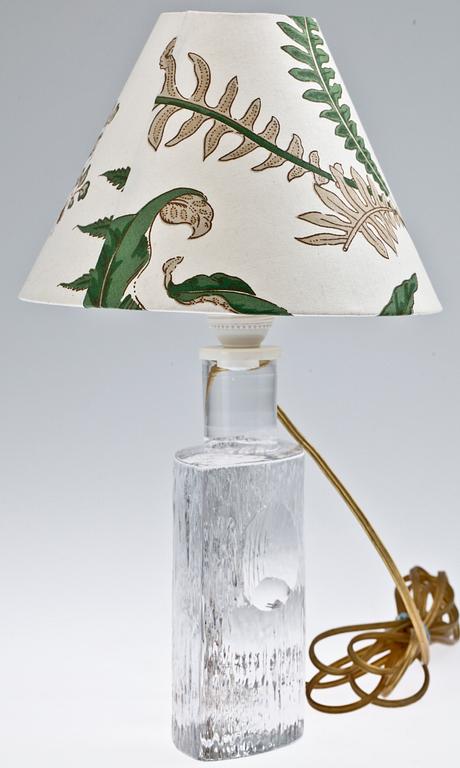 BORDSLAMPA, glas, Hanne Dreutler för Kosta, 1972-1975.