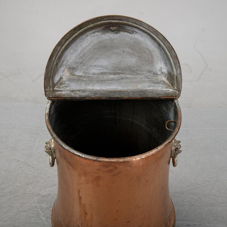 A late 19th century copper barrel by Alfred Brunström, Stjernvik.