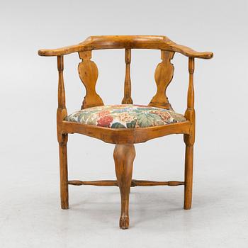A Rococo armchair, mid 18th century.