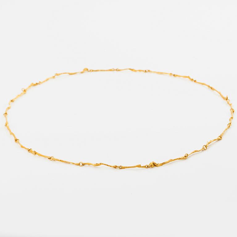 Björn Weckström, Necklace, 18K gold, for Lapponia. Finland.