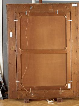 Edvard Bergh, Romantic mountain landscape with figure.