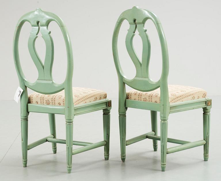 STOLAR, ett par, gustavianska provinsarbeten.