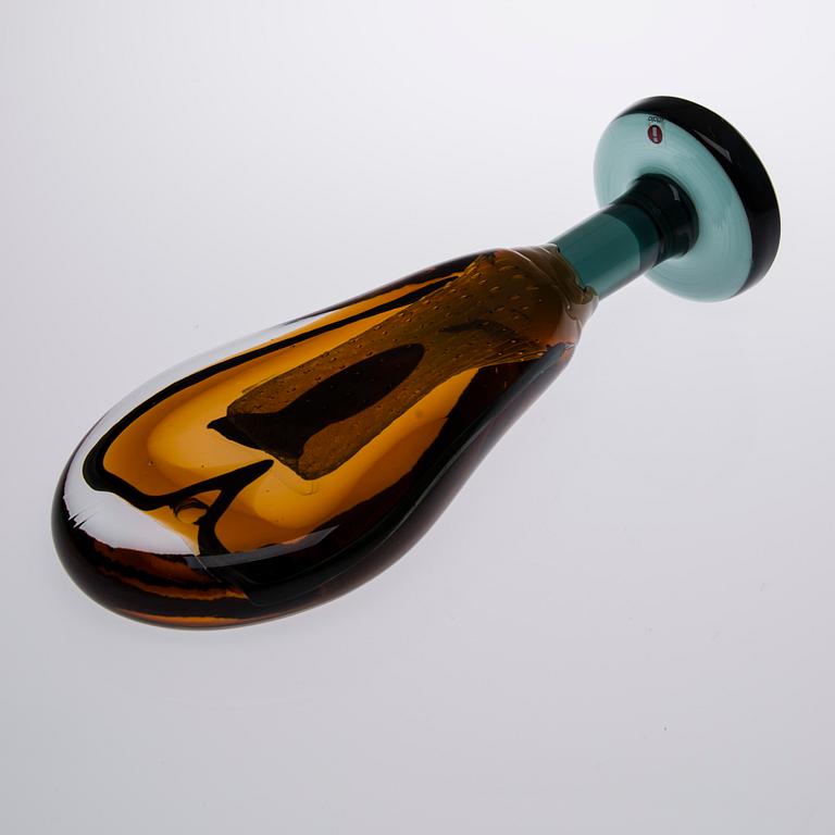 GLASSKULPTUR, "Lollipop", signerad Oiva Toikka, numrerad 63/100 Nuutajärvi 2008.