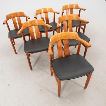 A set of six Gemla armchairs 1980s.