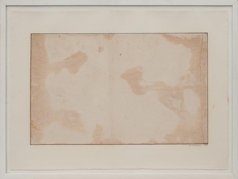 LG LUNDBERG, blandteknik på papper, signerad och daterad 1979.